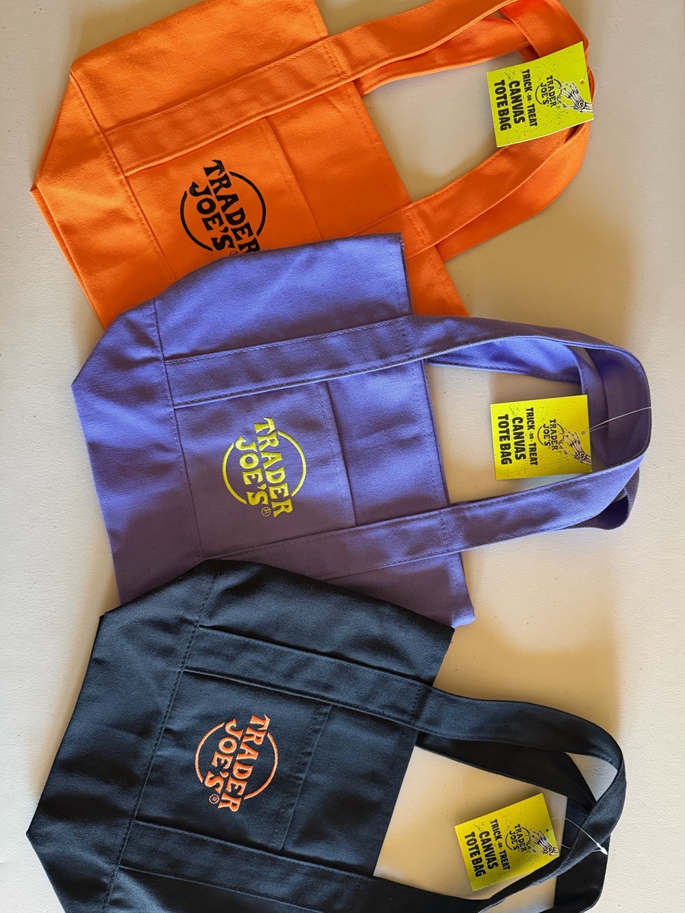 Trader Joe's Halloween Canvas Mini Tote Bags